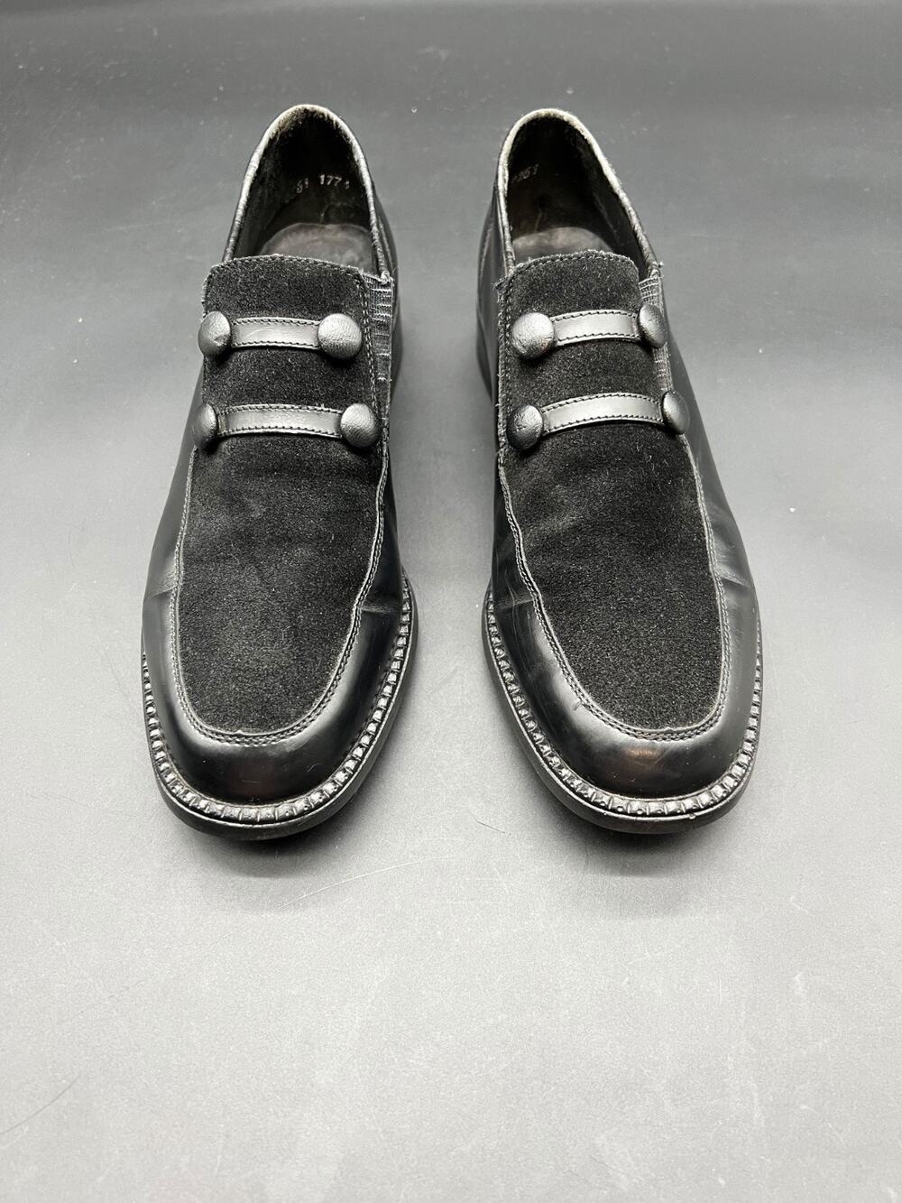 Vintage Markus Rieker Black Leather & Suede Slip-On Loafers Women's EU 39 US 8/8